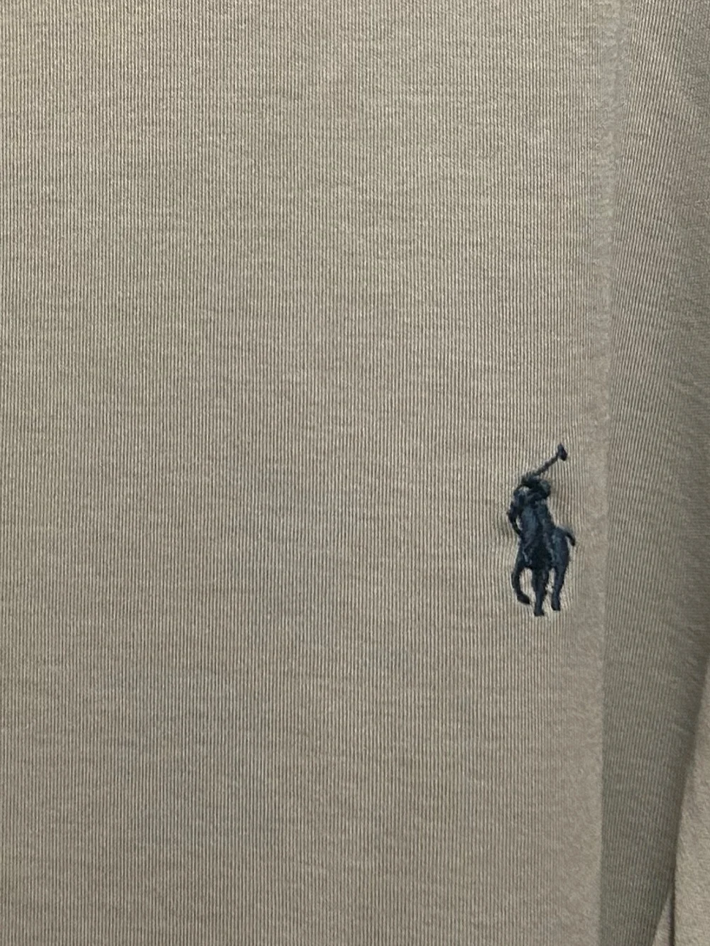 Ralph Lauren Grey Polo Shirt with Navy Blue Embroidered Logo
